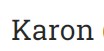 Karon Karon