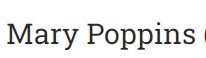 Mary Poppins