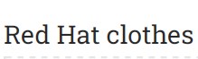 Red Hat clothes