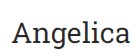 Angelica Angelica