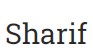 Sharif