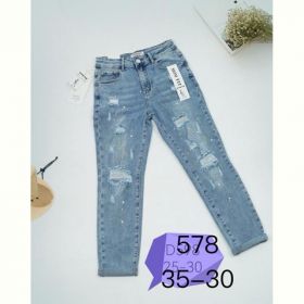 Джинсы NewJeans D578 l.blue Джинсы NewJeans D578 l.blue