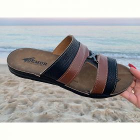 Шлепанцы Demur MK26-2-6833 black-camel Шлепанцы Demur MK26-2-6833 black-camel