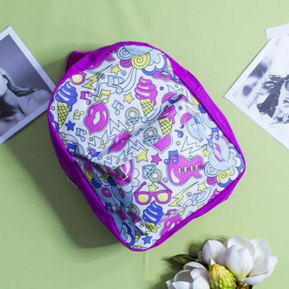 Рюкзак Luna-bag 8826 purple-white