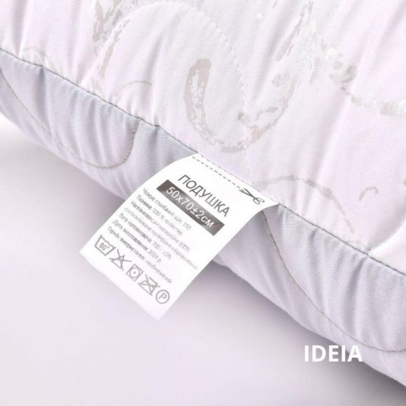 Подушка для сна 50х70 см Soft IDEIA двухсторонняя аналог лебяжьего пуха стеганная, искусственный пух