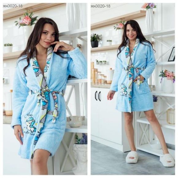 Халат Vehuiah 3020-18 l.blue