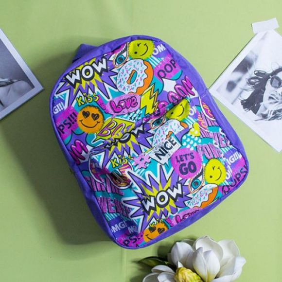 Рюкзак Luna-bag 8826 purple-l.blue