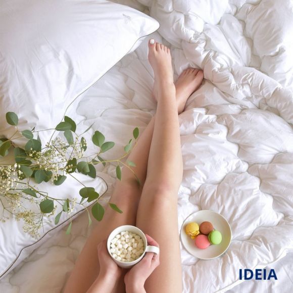 Одеяло летнее Super Soft Premium 155х210 см IDEIA искусственный пух хлопок перкаль антиаллергенное легкая
