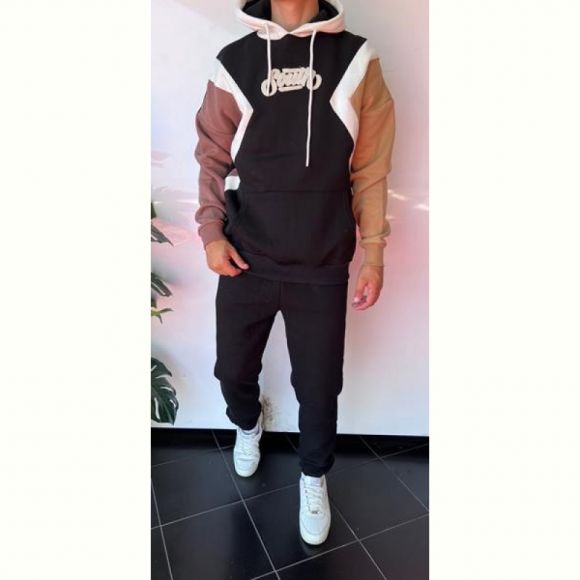 Худи i8denim 1649 black-beige