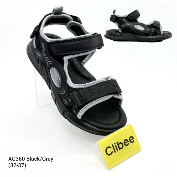 Босоножки Clibee Ap-AC360 black-grey Босоножки Clibee Ap-AC360 black-grey