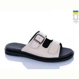 Шлепанцы Sali 110 бежевий к чор-п.