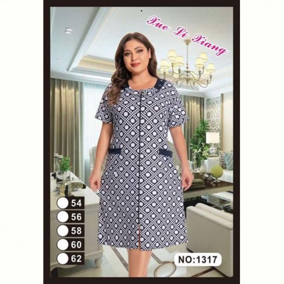 Халат Anion 1317 white-navy