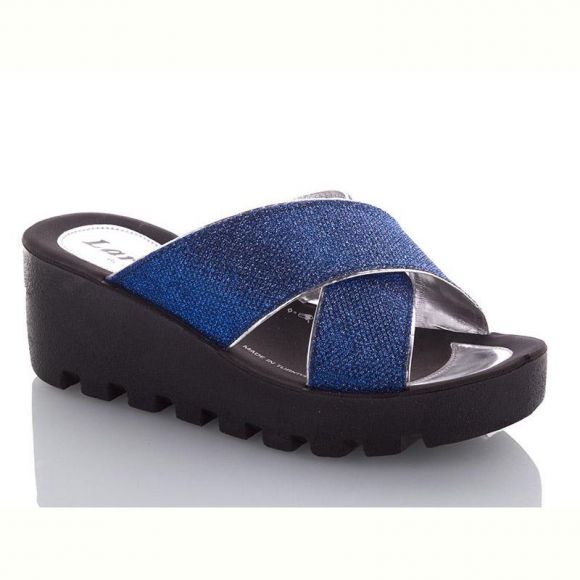 Шлепанцы Demur W26-W777-19 blue-silver