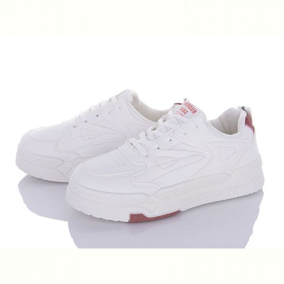 Кроссовки Violeta 45-96 white-red