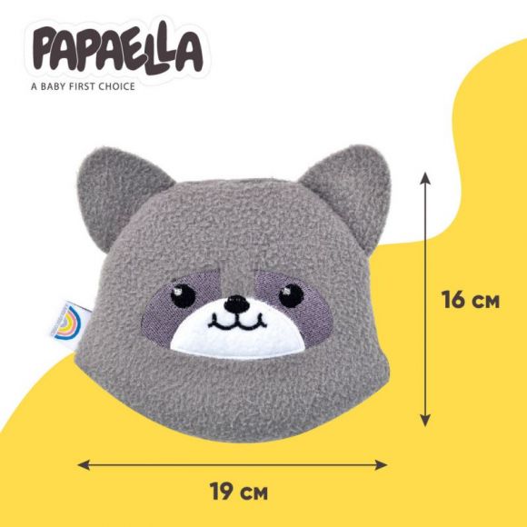 Подушка грелка игрушка для детей PAPAELLA от коликов и газиков с семенами льна 18х18 см енот со льном лен Подушка грелка игрушка для детей PAPAELLA от коликов и газиков с семенами льна 18х18 см енот со льном лен
