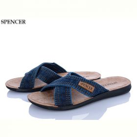 Шлепанцы Spencer 0301 джинс синій батал