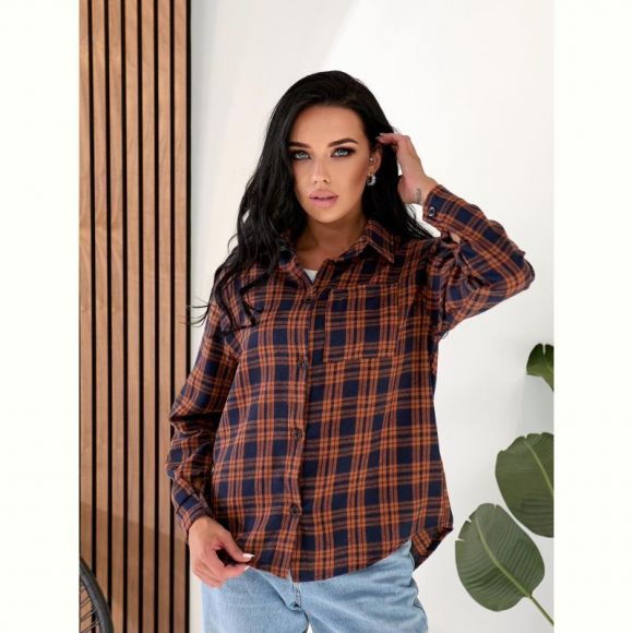 Рубашка BAT 899 brown-navy Рубашка BAT 899 brown-navy