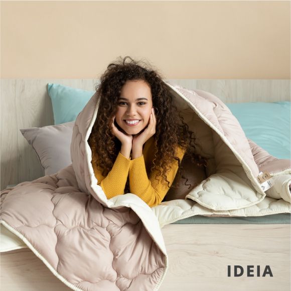 Одеяло шерстяное Woolly 200х220 см IDEIA 400 гр/м2 зимнее, теплое, натуральное, овечья шерсть