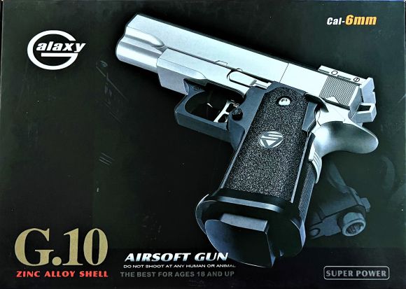 G10 Страйкбольний пружинний пістолет моделі COLT1911PD чорний G10 Страйкбольний пружинний пістолет моделі COLT1911PD чорний