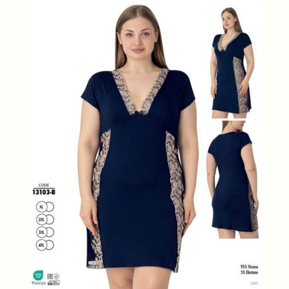 Ночнушка Cotpark 13103B navy