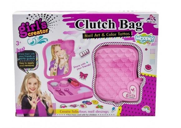 G266051-MBK-335 Дитячий набір для нігтів та татуювань "Clutch Bag Girl's Creator"