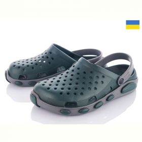 Кроксы Kredo Кредо 2090 хакі- сірий 