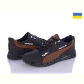 Кроссовки Paolla KP22П чорний-св.коричневий