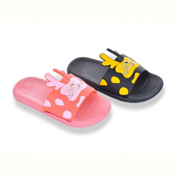 Шлепанцы JIBUKANG 01-758 black-pink mix Шлепанцы JIBUKANG 01-758 black-pink mix