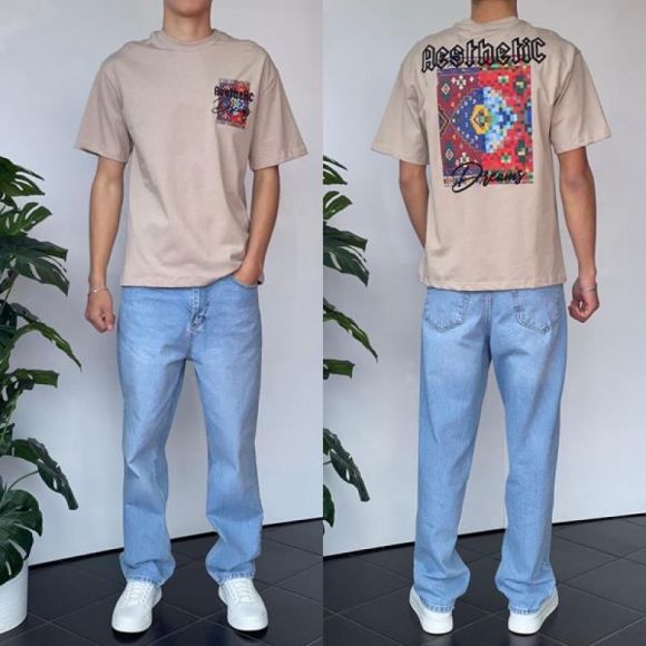 Футболка i8denim 2153 beige Футболка i8denim 2153 beige