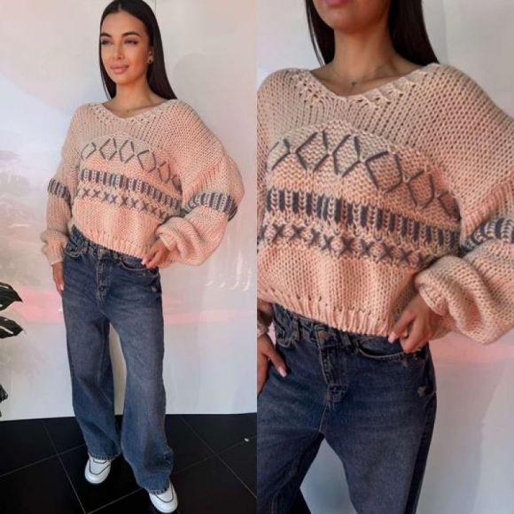 Свитер i8denim Women TB98 beige Свитер i8denim Women TB98 beige
