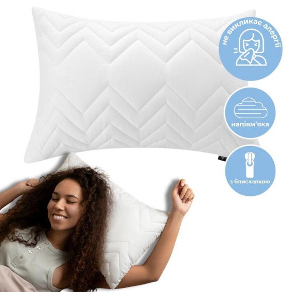 Подушка 40х60 см NORDIC COMFORT+ IDEIA антиаллергенная чехол с молнией холлофайбер Подушка 40х60 см NORDIC COMFORT+ IDEIA антиаллергенная чехол с молнией холлофайбер