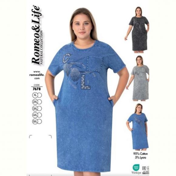 Платье Romeo life 7678 grey Платье Romeo life 7678 grey