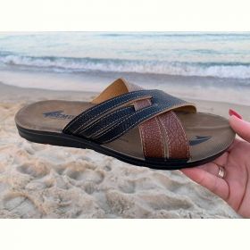 Шлепанцы Malibu MKN6836 black-camel