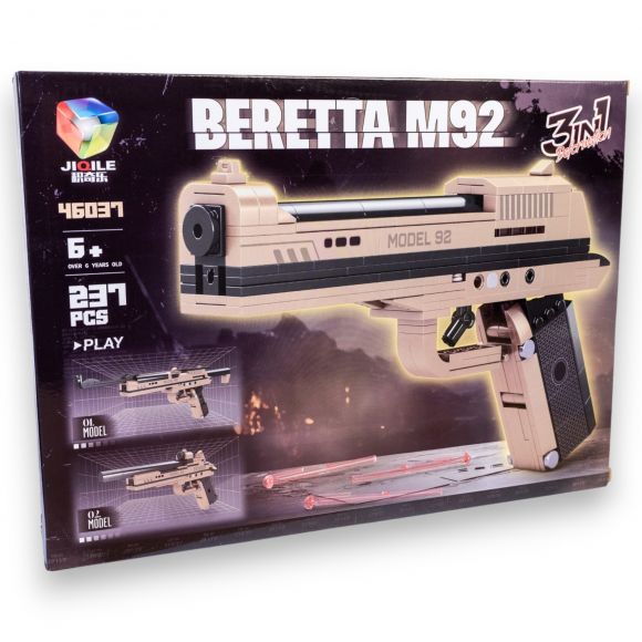 G480001-E46037 Іграшковий пістолет конструктор "Beretta M 92" 3в1 237 деталей G480001-E46037 Іграшковий пістолет конструктор "Beretta M 92" 3в1 237 деталей