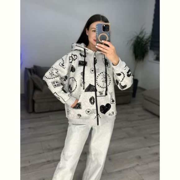 Кофта спорт S.Style 602-2 l.grey Кофта спорт S.Style 602-2 l.grey