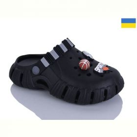Кроксы Demur 6012 чорний-сірий