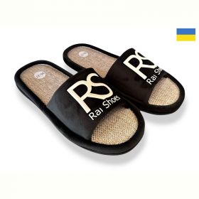 Тапочки Rai Shoes Шльопки RS чорний
