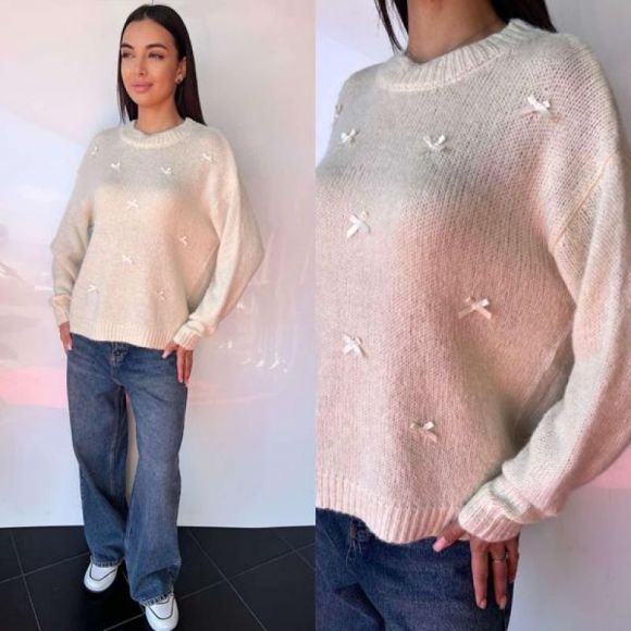 Свитер i8denim Women TB92 beige Свитер i8denim Women TB92 beige