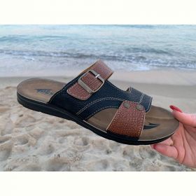 Шлепанцы Malibu MKN6834 black-camel