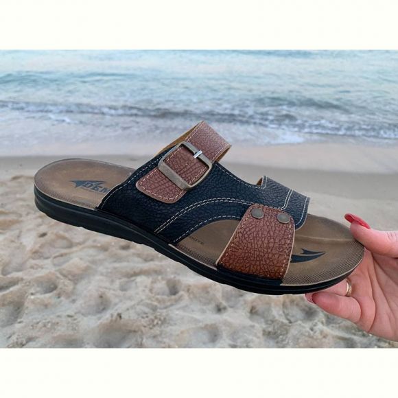 Шлепанцы Malibu MKN6834 black-camel Шлепанцы Malibu MKN6834 black-camel