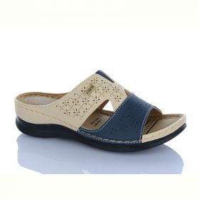 Шлепанцы Dali Moda 17-61 синій-бежевий Шлепанцы Dali Moda 17-61 синій-бежевий