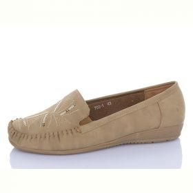 Туфли Ludaowangzi 702-1 beige батал