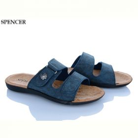 Шлепанцы Spencer 2403 нубук-синій
