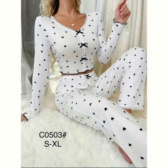 Пижама Estima C0203 white-black Пижама Estima C0203 white-black