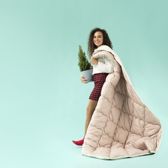 Одеяло WOOLLY шерстяное IDEIA всесезонное 175х210 см шерсть теплое натуральное овечья шерсть