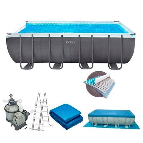 Intex 26356 каркасний басейн Ultra Frame Pool, 549 х 274 х 132 см (5 700 л/год, драбина, тент, підстилка) Intex 26356 каркасний басейн Ultra Frame Pool, 549 х 274 х 132 см (5 700 л/год, драбина, тент, підстилка)