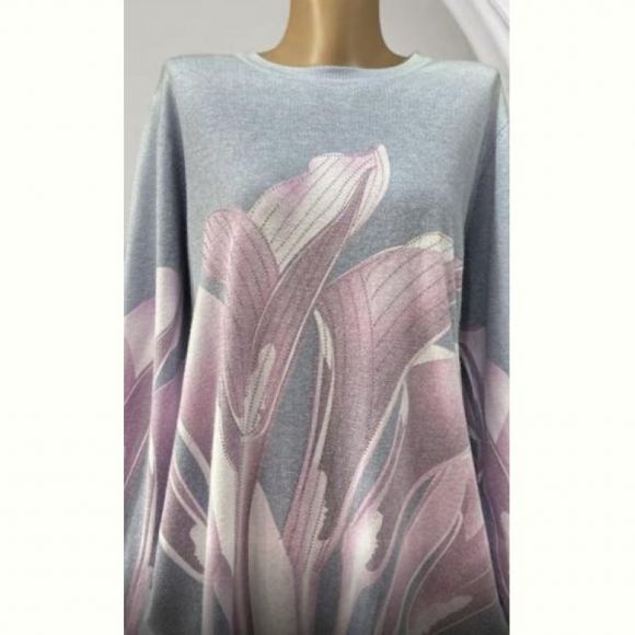 Свитер Elena&Vika 25210 grey-pink