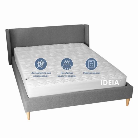 Наматрасник защитный 80х190х25 см Lux IDEIA натяжной с бортом и резинкой по периметру пл 250 г/м2 плотный