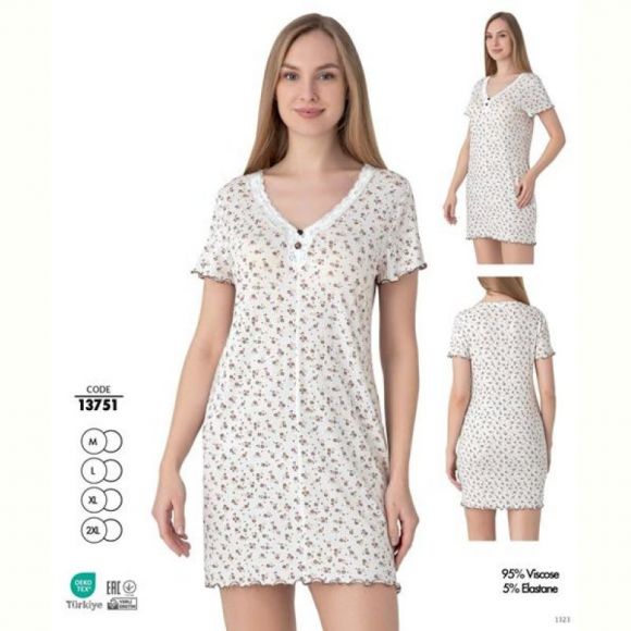 Ночнушка Cotpark 13751 white