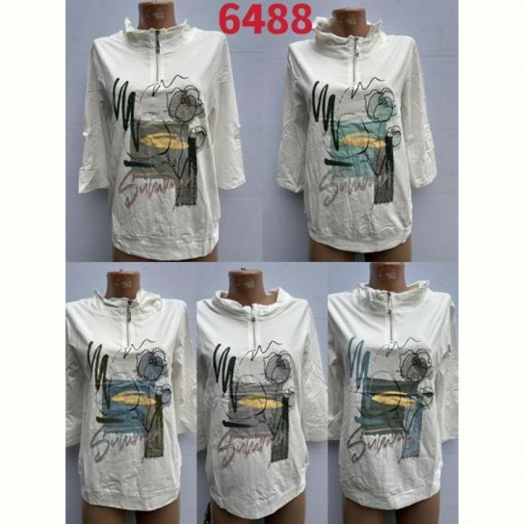 Свитер Gertie 6488 white-mint